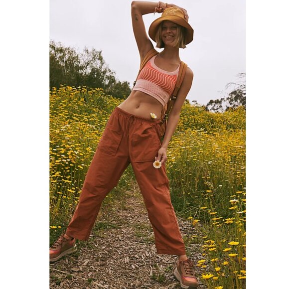 Free People Movement Fly By Night Pants NEW in Red Earth - Picture 3 of 4